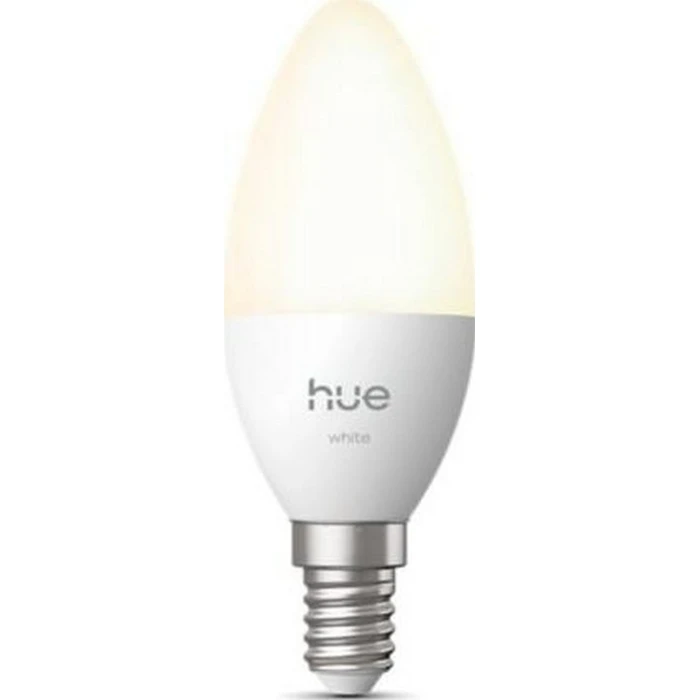 Philips Hue White E14 B39 LED Smart Bulb 3.7W (≈40W), 2700K, 470 lm, Dimmable, Bluetooth & Zigbee (MPN 929004295901)