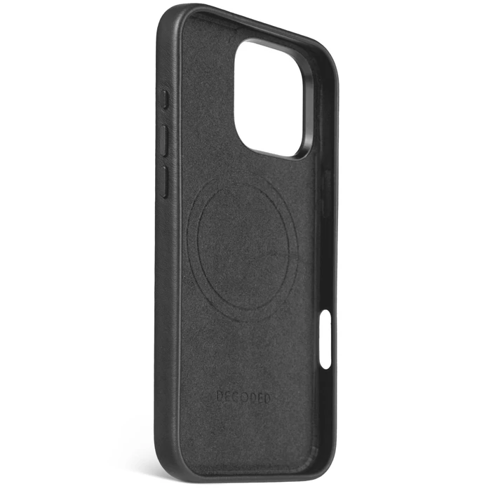 Decoded Δερμάτινη Θήκη Backcover για iPhone 16 Pro Max - Μαύρο