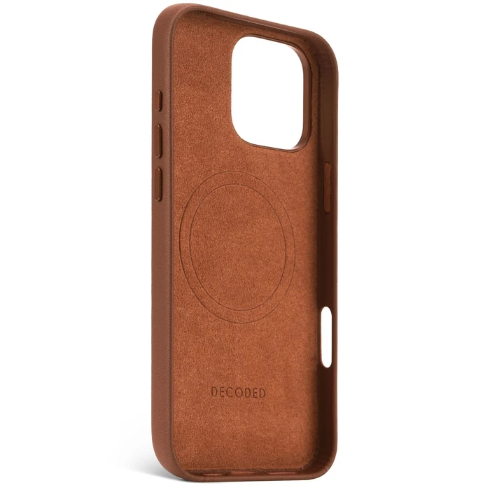 Decoded Δερμάτινη Θήκη Backcover για iPhone 16 Pro Max - Tan