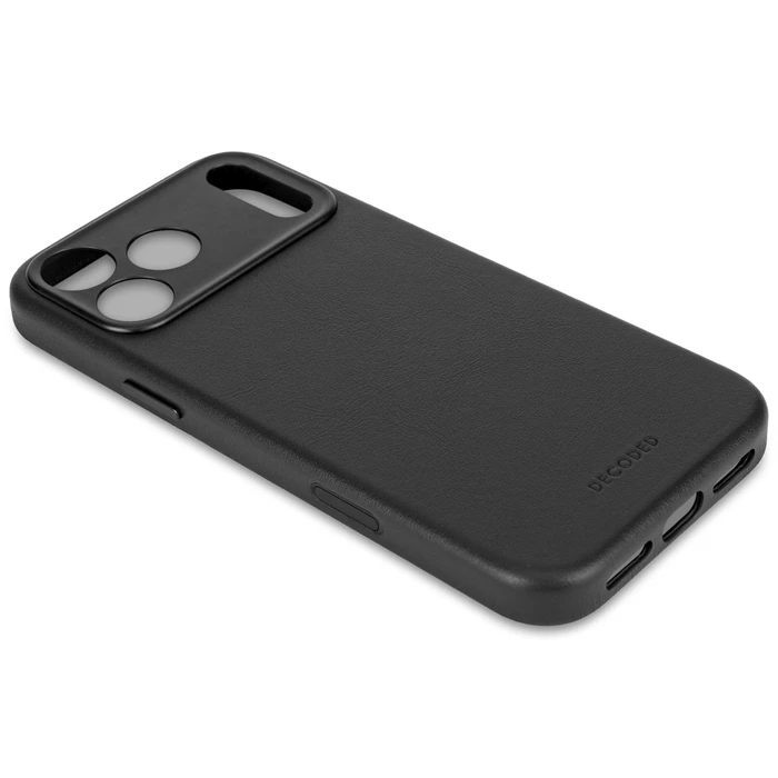 Decoded Δερμάτινη Θήκη Πλάτης για iPhone 17 Pro - Μαύρο
