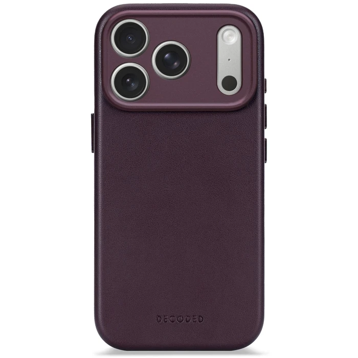 Decoded Δερμάτινη Θήκη Πλάτης iPhone 17 Pro Dark Ruby