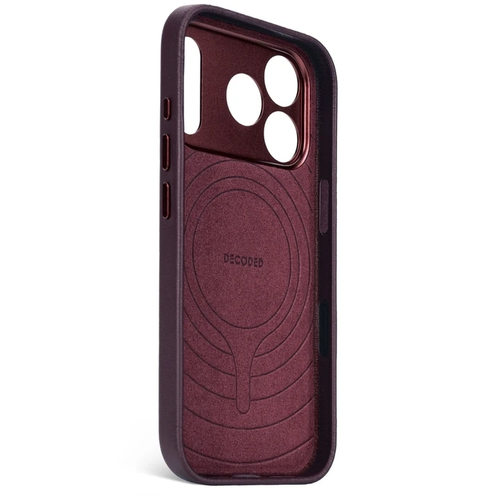 Decoded Δερμάτινη Θήκη Πλάτης iPhone 17 Pro Dark Ruby
