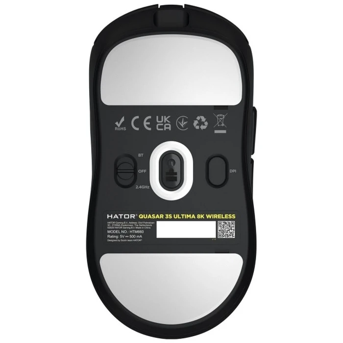 Hator Quasar 3S Ultima 8K Wireless gaming ποντίκι Μαύρο (HTM660)