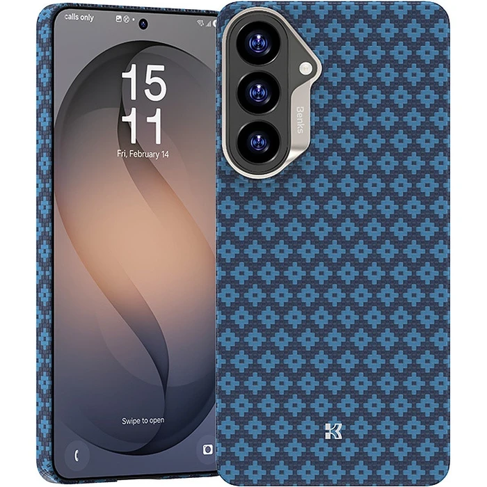 Benks Magnetic Armor Air Armor Grid Kevlar Metal Frame 600D Samsung Galaxy S26 blue