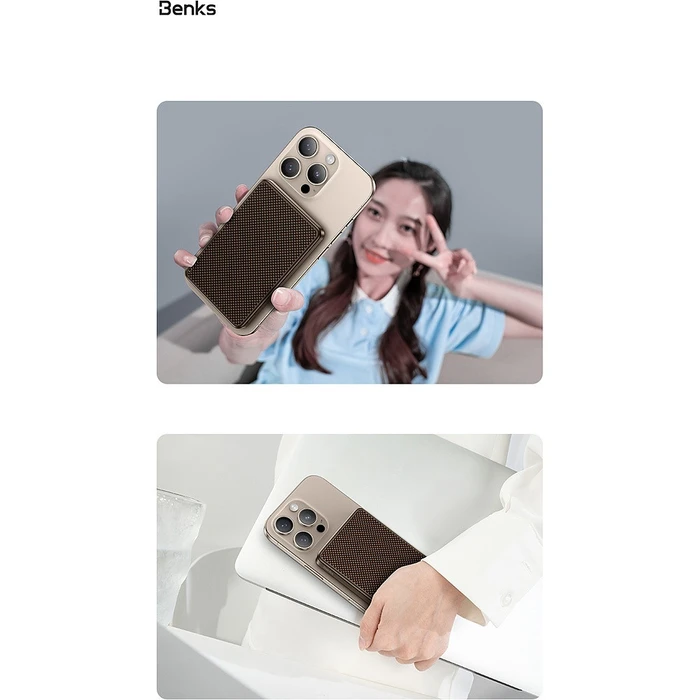 Benks MP17 Magnetic Power Bank 10000mAh USB-C Armor Tint Gold