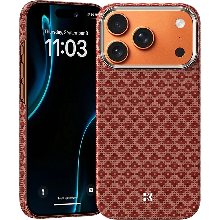 Benks Magnetic Armor Air Armor Grid Kevlar Metal Frame 600D Apple iPhone 17 Pro orange