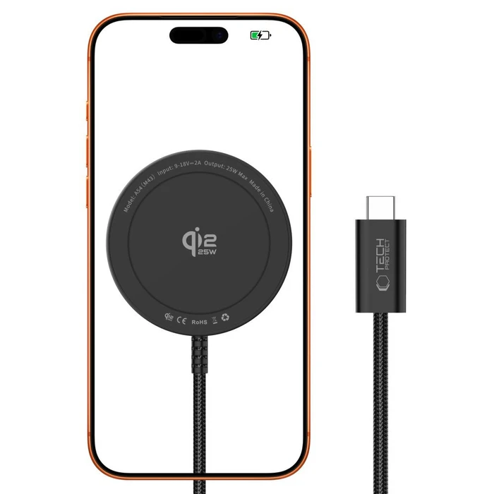 Tech-Protect A54 Magnetic MagSafe Wireless Charger 25W Qi2.2 Black