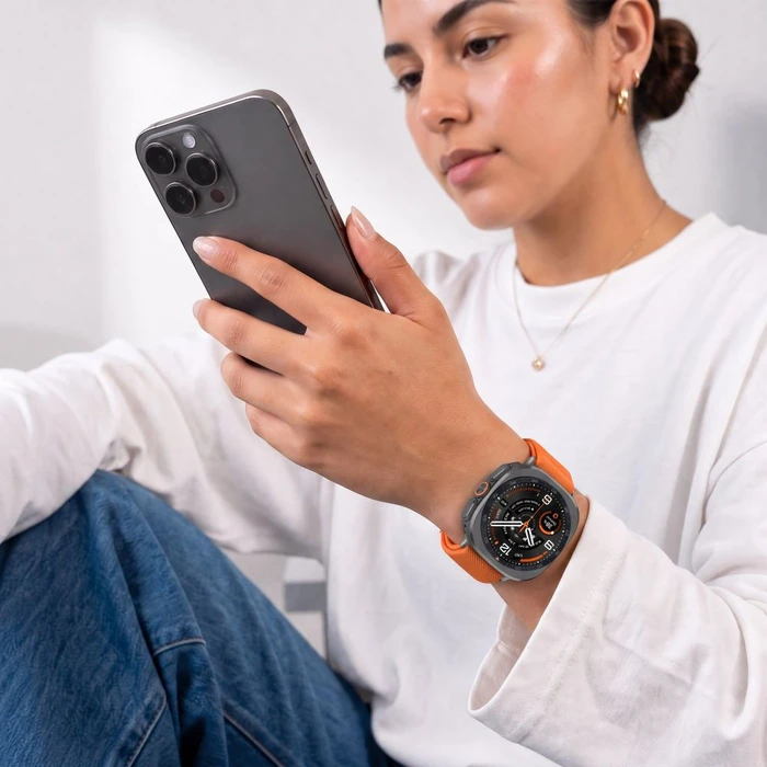Tech-Protect Nylon Clasp Samsung Galaxy Watch Ultra 1 / 2 2024-2026 47 mm Orange