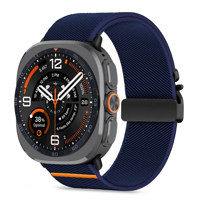 Tech-Protect Nylon Clasp Samsung Galaxy Watch Ultra 1 / 2 2024-2026 47 mm Navy Blue