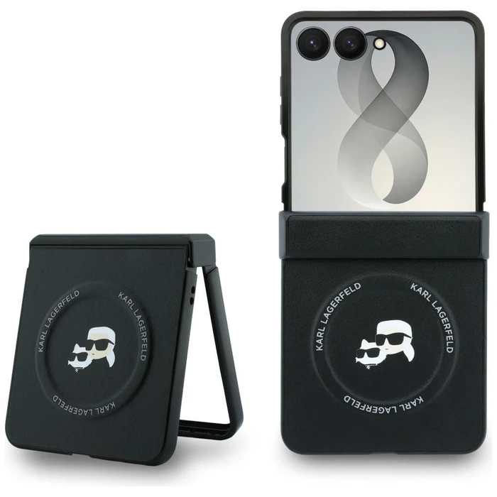 Karl Lagerfeld Karl&Choupette Pins MagSafe Samsung Galaxy Z Flip8 black