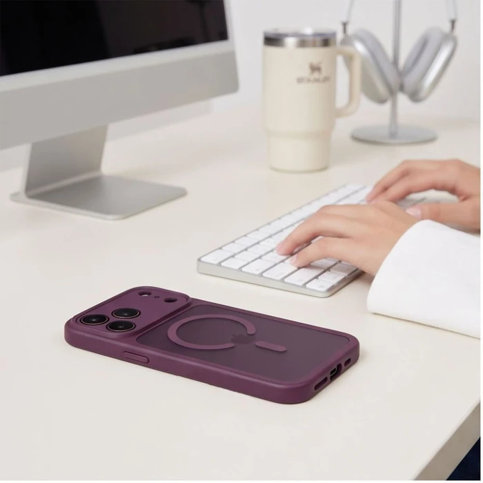 Tech-Protect BasicMag MagSafe Apple iPhone 17 Pro Max / 18 Pro Max Matte Dark Cherry