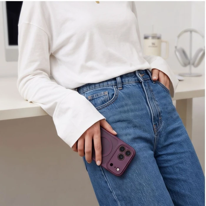 Tech-Protect BasicMag MagSafe Apple iPhone 17 Pro Max / 18 Pro Max Matte Dark Cherry