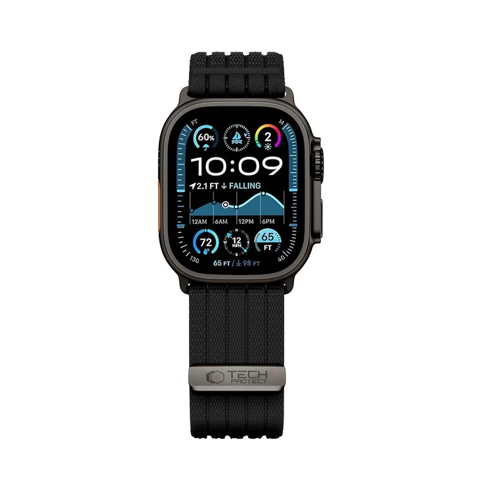 Tech-Protect Nylon Sport Apple Watch 8 / 9 / 10 / 11 / SE / Ultra 44/45/46/49mm Black