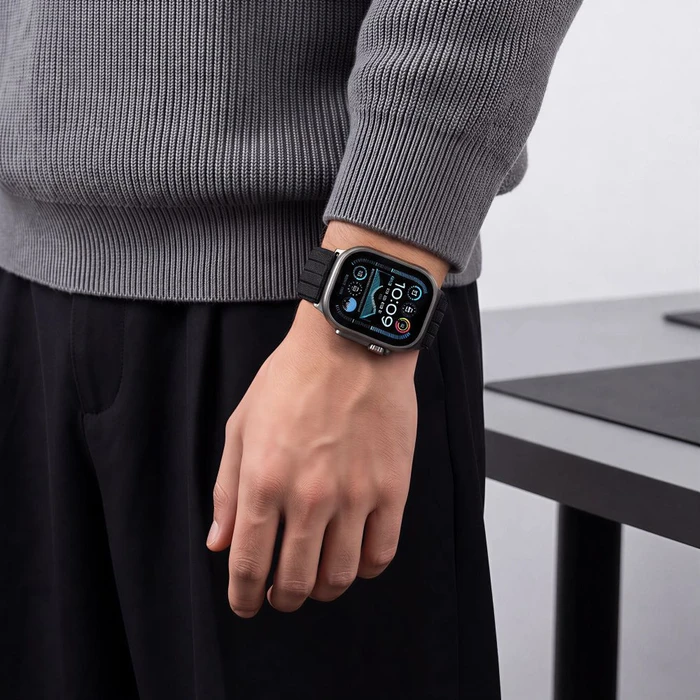 Tech-Protect Nylon Sport Apple Watch 8 / 9 / 10 / 11 / SE / Ultra 44/45/46/49mm Black