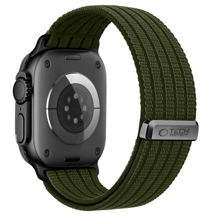 Tech-Protect Nylon Sport Apple Watch 8 / 9 / 10 / 11 / SE / Ultra 44/45/46/49mm Military Green