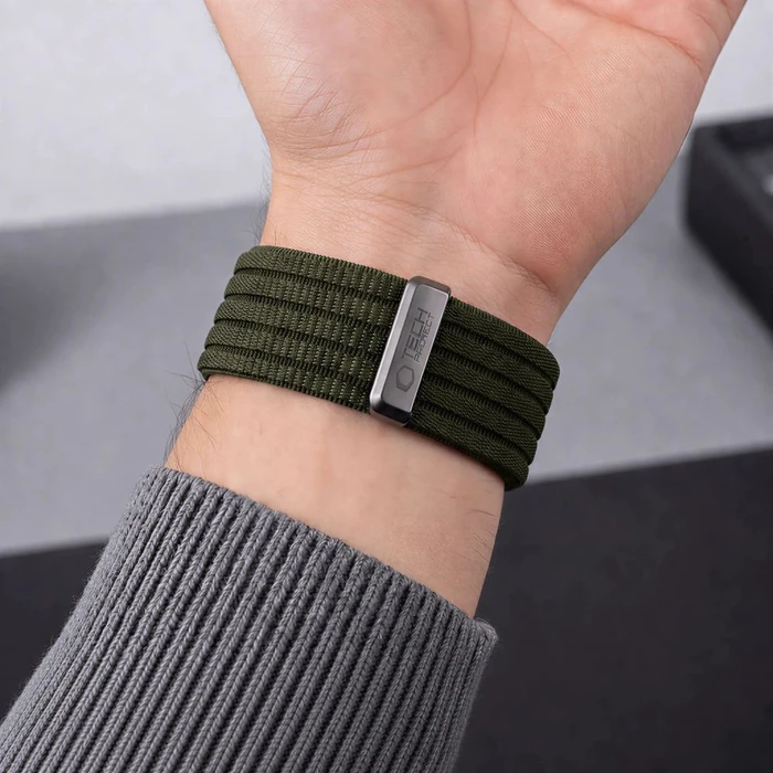 Tech-Protect Nylon Sport Apple Watch 8 / 9 / 10 / 11 / SE / Ultra 44/45/46/49mm Military Green