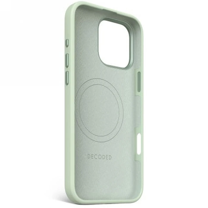 Decoded AntiMicrobial Silicone Stacks Backcover Apple iPhone 16 Pro Max MagSafe (mist green)