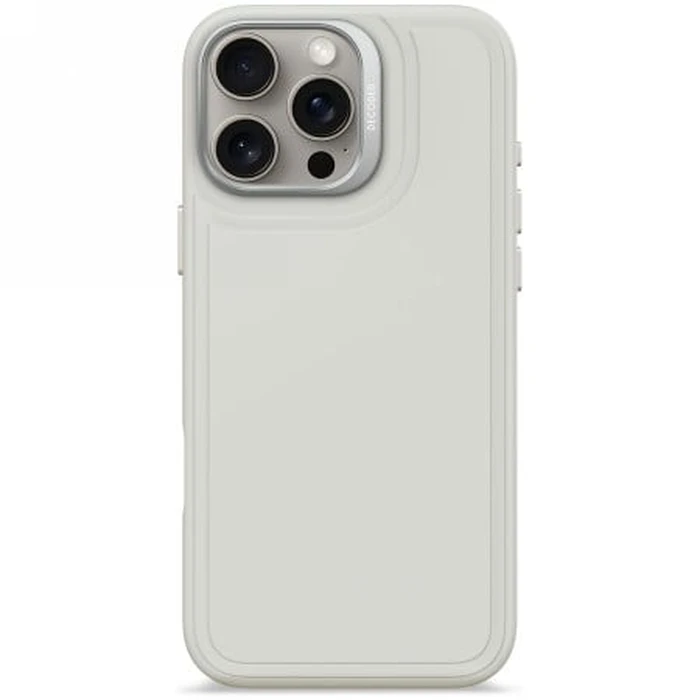 Decoded AntiMicrobial Silicone Stacks Backcover Apple iPhone 16 Pro Max MagSafe (stone gray)