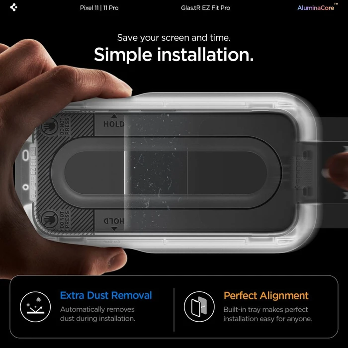 Spigen Glas.tr Ez Fit Pro AluminaCore Google Pixel 11 / 11 Pro Clear [2 PACK]