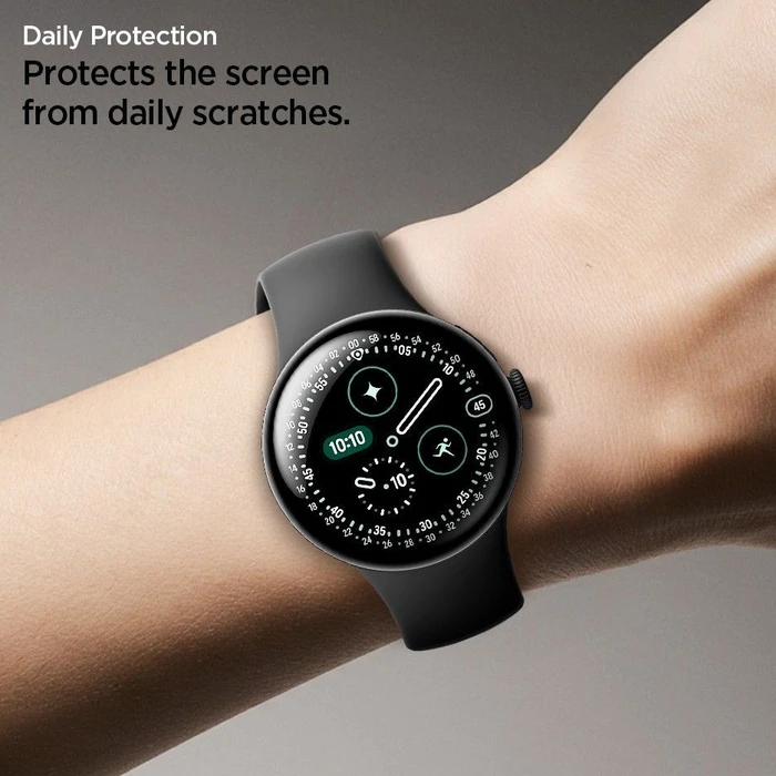 Spigen Elite Shield EZ Fit Google Pixel Watch 3 / 4 / 5 41mm Clear [2 PACK]