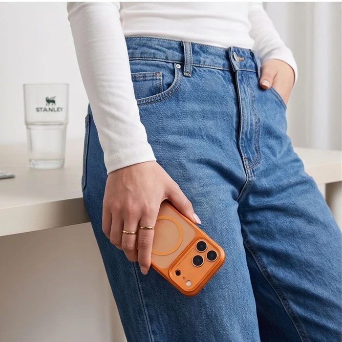 Tech-Protect MagPrime MagSafe CC Apple iPhone 17 Pro / 18 Pro Matte Cosmic Orange