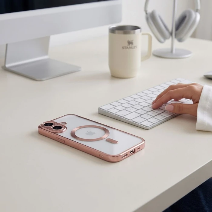 Tech-Protect Magflex MagSafe Apple iPhone 17 Shiny Rose Gold