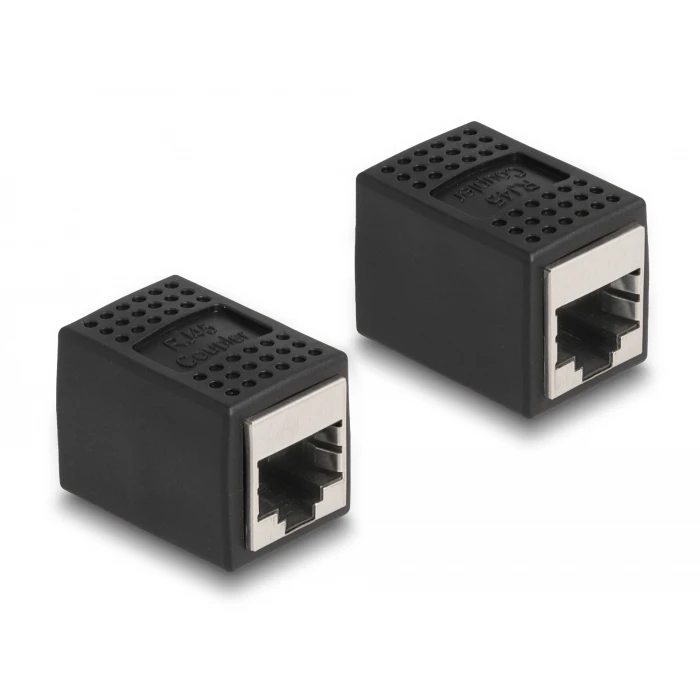 Αντάπτορας Delock Rj45 Θηλυκός 87796 Cat.6a 8p/8c Μαύρος