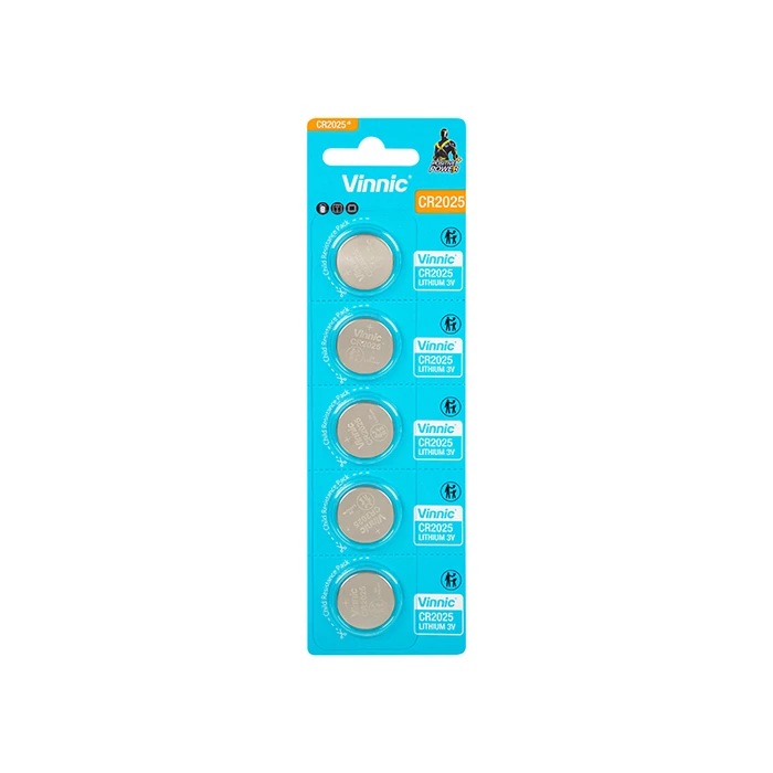 Vinnic 3V CR2025 Lithium Coin Cell Batteries (5 pcs)