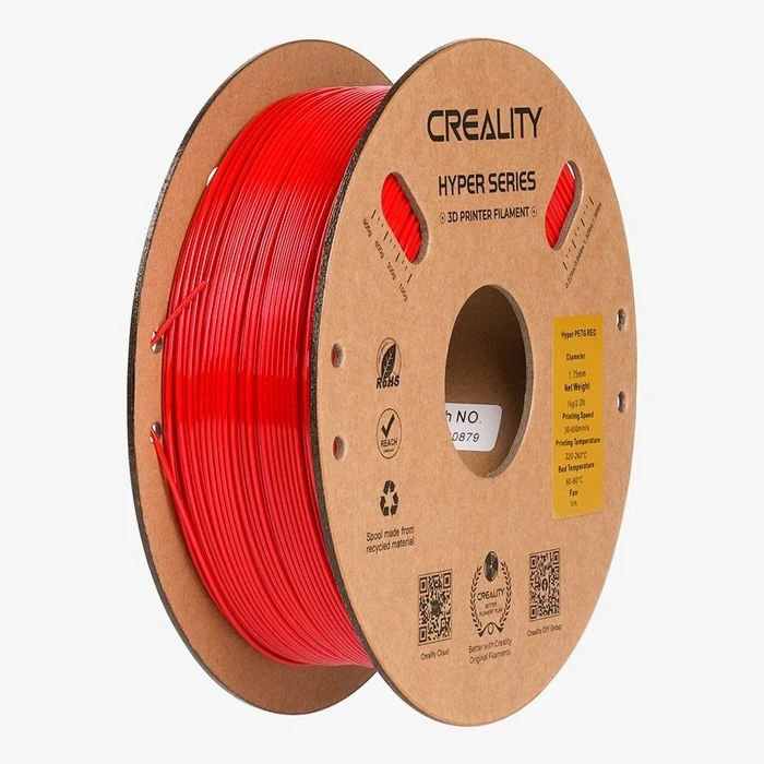 3D Printer Filament Creality Hyper-PETG Red fast chemical sunlight resist. 1kg 1.78
