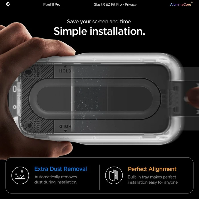 Spigen Glas.tr Ez Fit Pro AC Google Pixel 9 / 9 Pro / 10 Pro / 11 Pro Privacy [2 PACK]