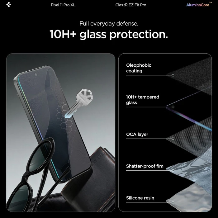 Spigen Glas.tr Ez Fit Pro AC Google Pixel 11 Pro XL Clear [2 PACK]