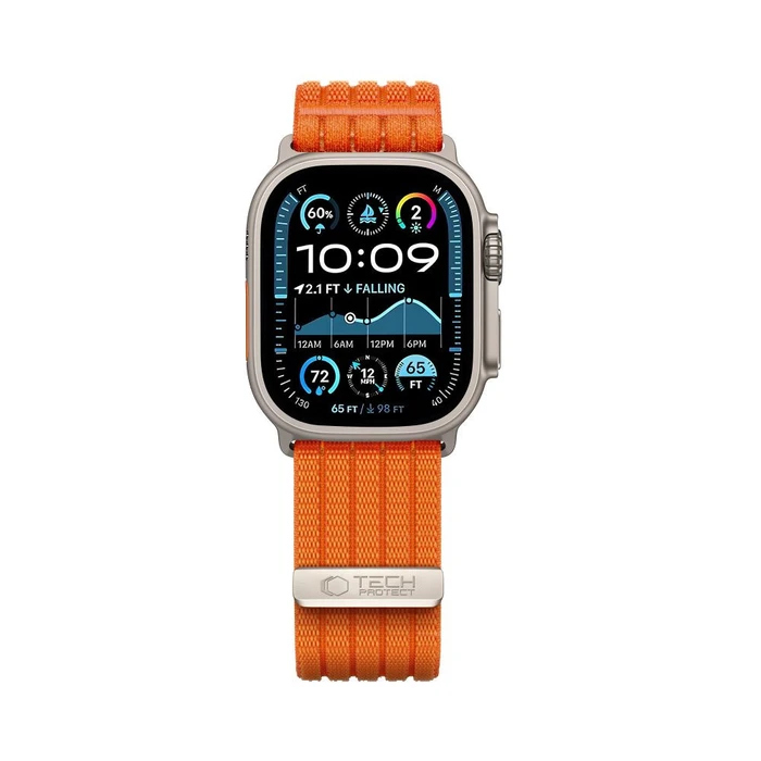 Tech-Protect Nylon Sport Apple Watch 8 / 9 / 10 / 11 / SE / Ultra 44 / 45 / 46 / 49mm Orange