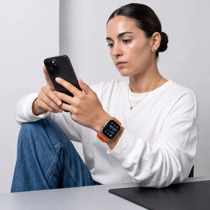 Tech-Protect Nylon Sport Apple Watch 8 / 9 / 10 / 11 / SE / Ultra 44 / 45 / 46 / 49mm Orange