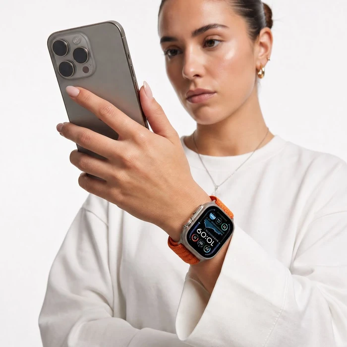 Tech-Protect Nylon Sport Apple Watch 8 / 9 / 10 / 11 / SE / Ultra 44 / 45 / 46 / 49mm Orange