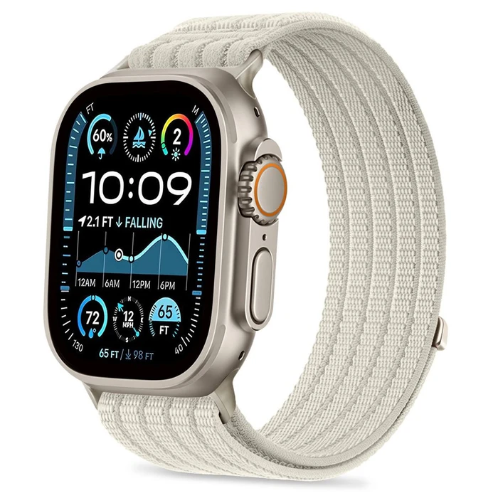 Tech-Protect Nylon Sport Apple Watch 8 / 9 / 10 / 11 / SE / Ultra 44 / 45 / 46 / 49mm Starlight