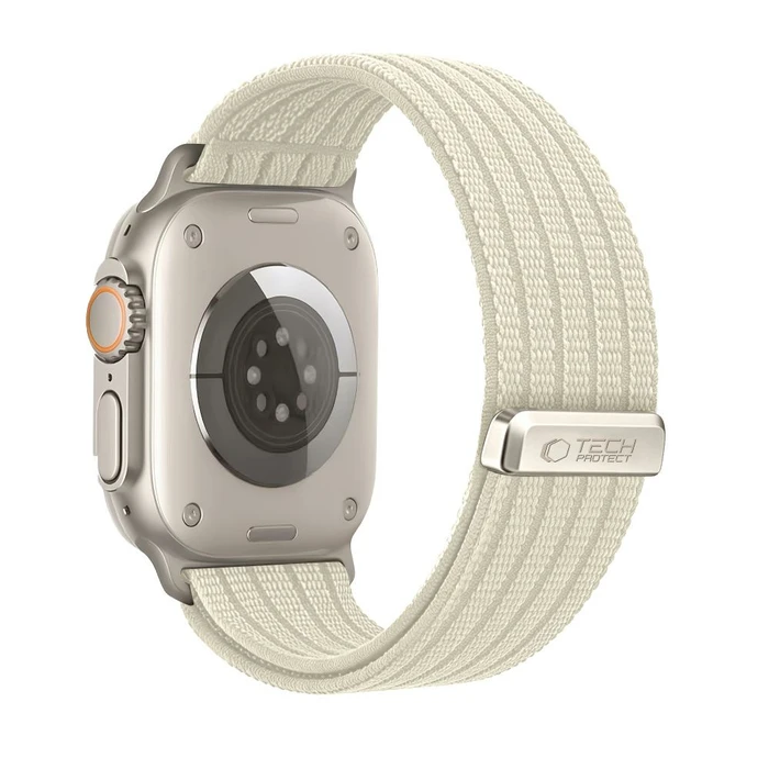 Tech-Protect Nylon Sport Apple Watch 8 / 9 / 10 / 11 / SE / Ultra 44 / 45 / 46 / 49mm Starlight
