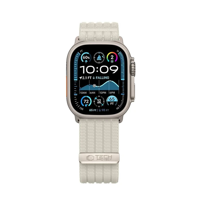 Tech-Protect Nylon Sport Apple Watch 8 / 9 / 10 / 11 / SE / Ultra 44 / 45 / 46 / 49mm Starlight