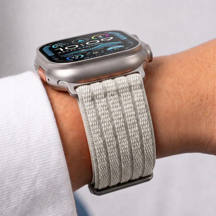 Tech-Protect Nylon Sport Apple Watch 8 / 9 / 10 / 11 / SE / Ultra 44 / 45 / 46 / 49mm Starlight