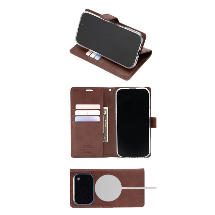 Mercury BlueMoon Diary MagSafe Apple iPhone 17 Pro / 18 Pro brown