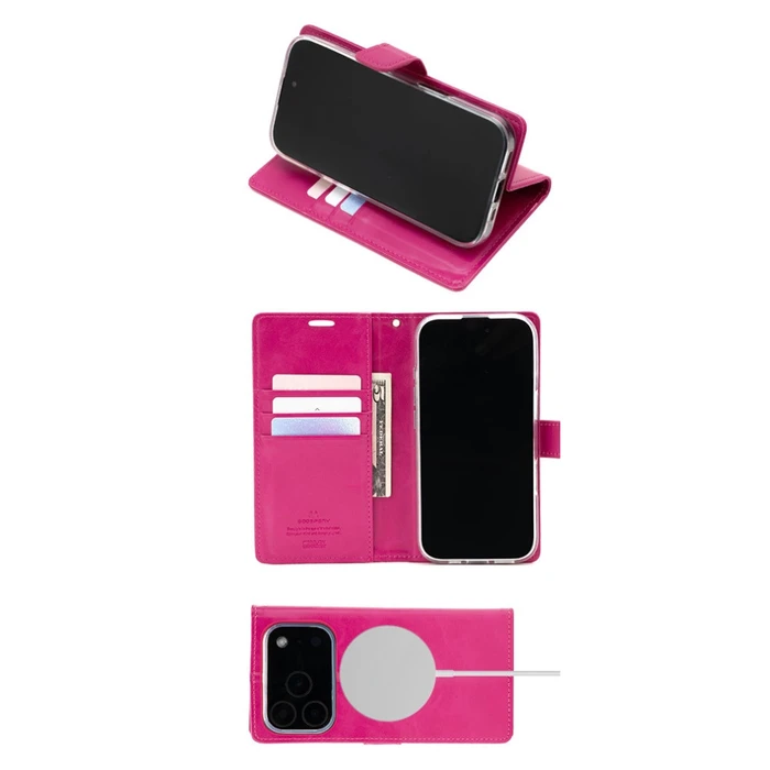 Mercury BlueMoon Diary MagSafe Apple iPhone 17 Pro / 18 Pro hotpink