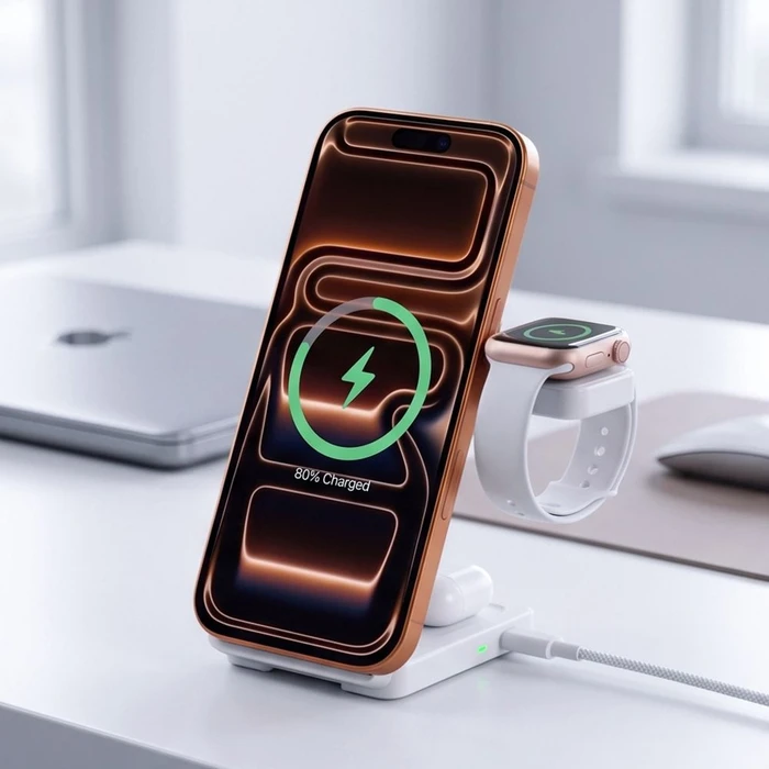 Tech-Protect A56 3in1 Magnetic MagSafe Wireless Charger 25W Qi2.2 White