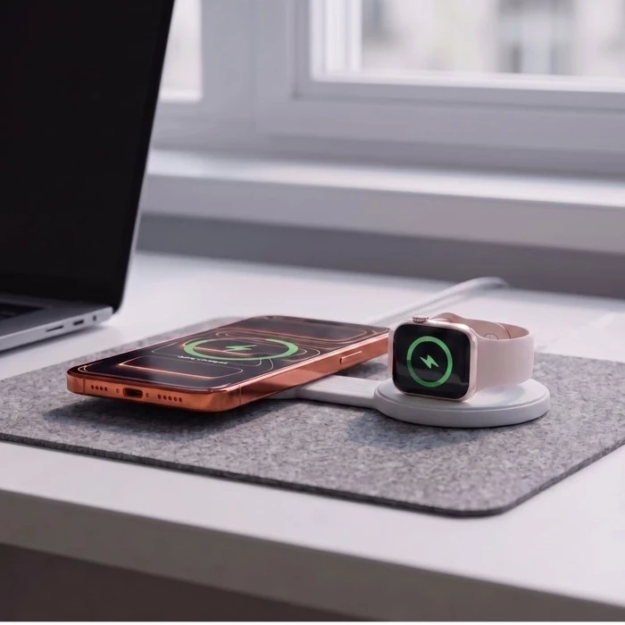 Tech-Protect A55 2in1 Magnetic MagSafe Wireless Charger 25W Qi2.2 White