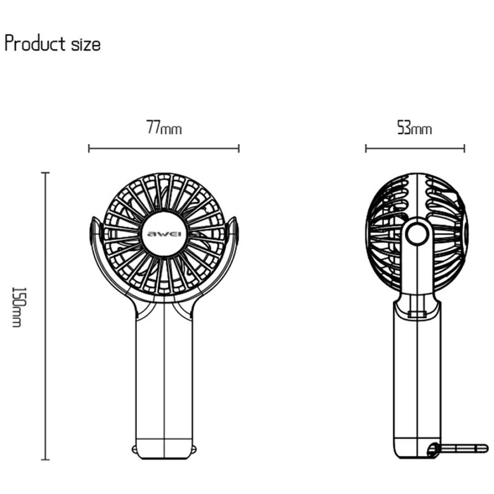 AWEI F42 white handheld fan