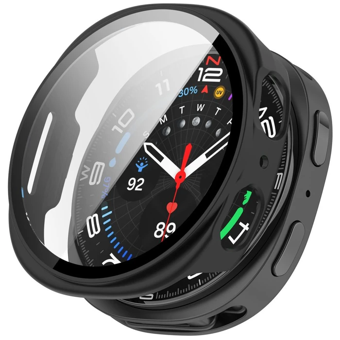 Tech-Protect Defense Samsung Galaxy Watch 8 / 9 40 mm Matte Black & Clear [2 PACK]