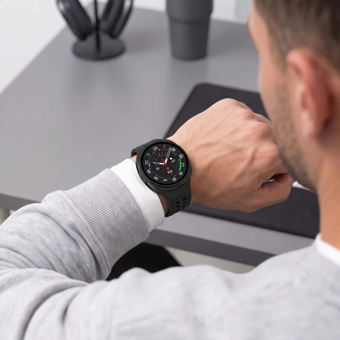 Tech-Protect Defense Samsung Galaxy Watch 8 / 9 40 mm Matte Black & Clear [2 PACK]
