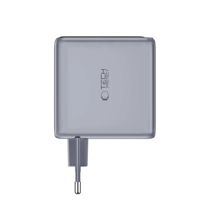 Tech-Protect PowerVision NC140W-GaN USB-A, 3xUSB-C Network Charger PD 140W / QC3.0 Dark Grey