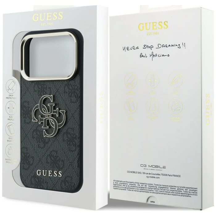 Guess 4G & Big Resin Logo Apple iPhone 18 Pro / 17 Pro black