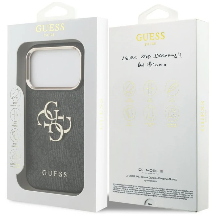 Guess 4G Big 4G Classic Logo Apple iPhone 18 Pro / 17 Pro black gold