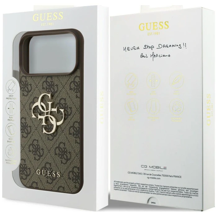 Guess 4G Big Logo Apple iPhone 18 Pro / 17 Pro brown