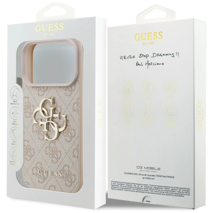 Guess 4G Big Logo Apple iPhone 18 Pro / 17 Pro pink